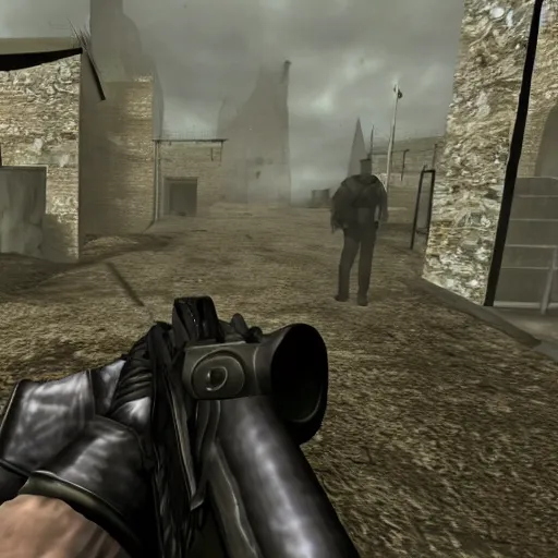 Image similar to resident evil 4, first person view