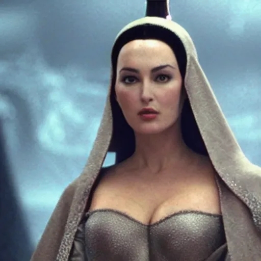 Image similar to monica bellucci playing padme amidala in star wars