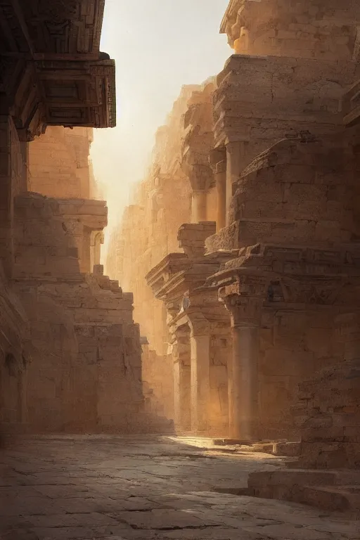 Prompt: ancient city of gyza at the time of the pharaohs, intricate, elegant, volumetric lighting, digital painting, highly detailed, artstation, sharp focus, illustration, concept art, ruan jia, steve mccurry