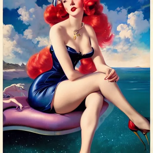 Prompt: a pinup by gil elvgren and anna dittmann.