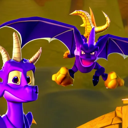 Prompt: Spyro the Dragon