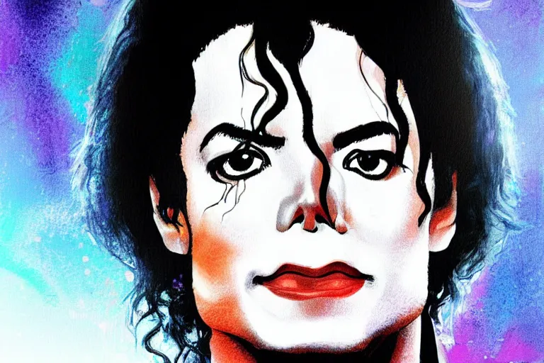 Image similar to michael jackson as a justin bieber, portrait, digital art,