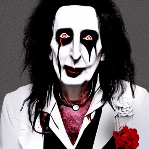 Image similar to alice cooper as marilyn manson