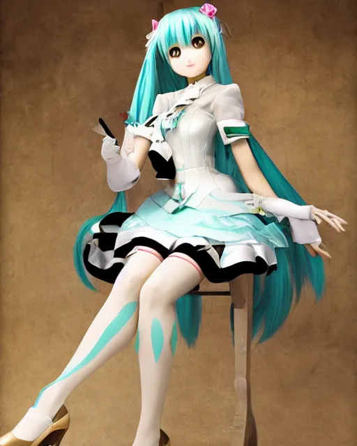 Image similar to Hatsune Miku in wedding outfit by Ruan Jia and Gil Elvgren, fullbody, posing, trending