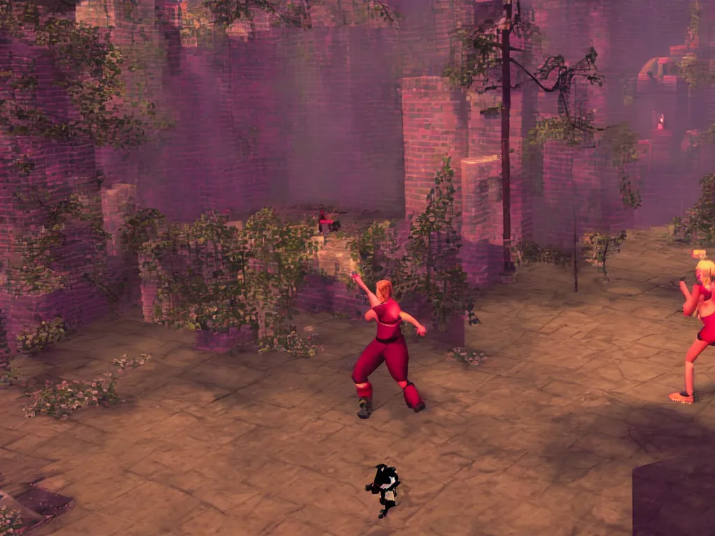 Image similar to Mandy 2018 as a third person PS1 game