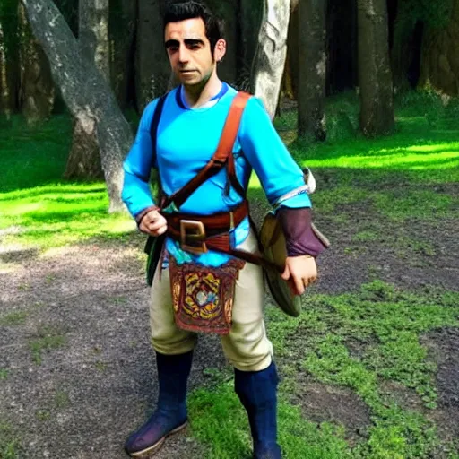 Prompt: xavi hernandez as link in zelda breath of the wild