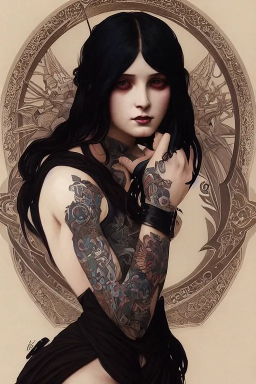 ArtStation - Pretty goth girl looking at you