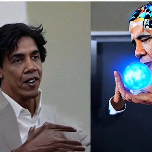 Prompt: obama using rasengan against climate change