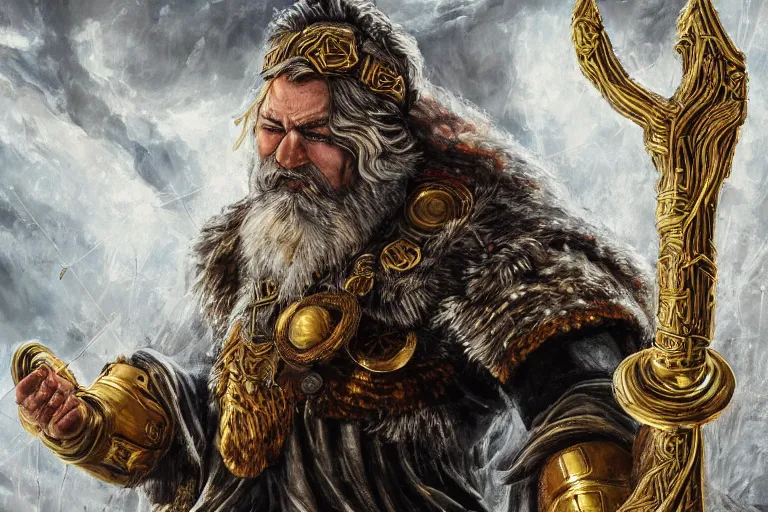 mythological odin all father supreme God of thunder