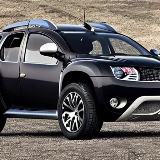 Image similar to A crossover between a Bugatti and a Dacia Duster