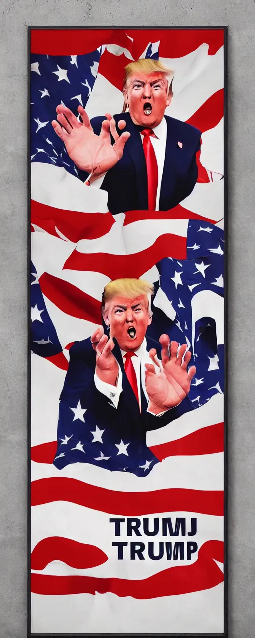 Image similar to donald trump trumpwave apotheosis poster, patriotic, nationalist, stoic, heroic, in the style of propaganda art