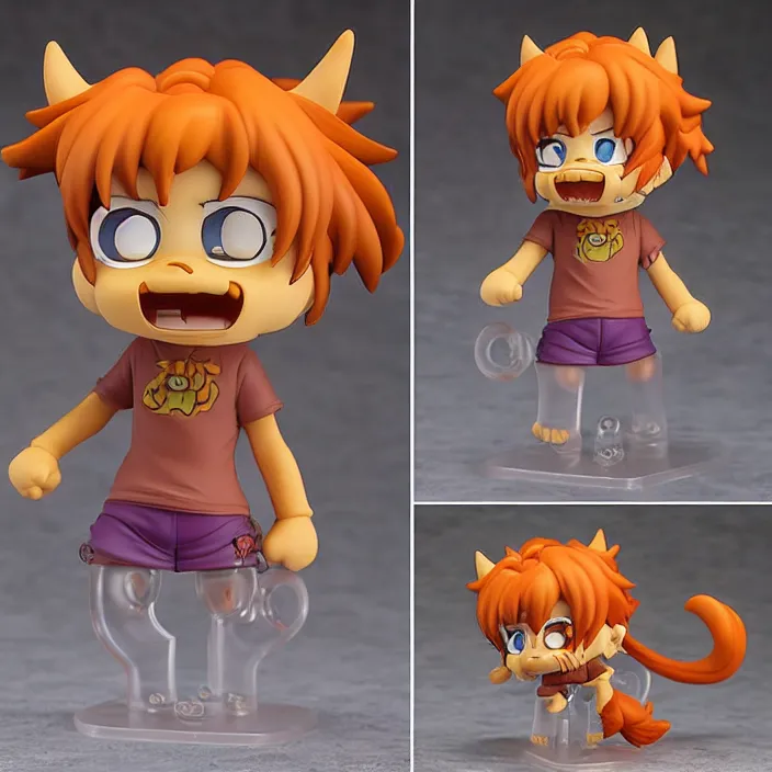 Image similar to eldritch abomination garfield, imsorryjon, An anime Nendoroid of Son Goku, figurine, detailed product photo
