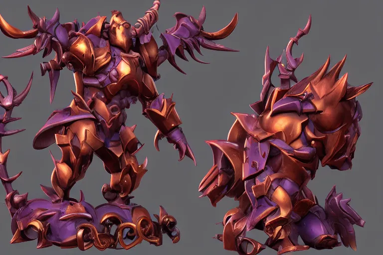 Image similar to 3d sculpt of an evil ironwork horse, artstaton, League of Legends, overwatch, digital illustration