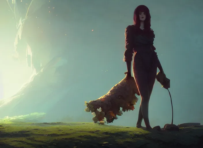 Image similar to full body view, highly detailed portrait of christina hendricks, stephen bliss, unreal engine, art by greg rutkowski, loish, rhads, ferdinand knab, makoto shinkai and lois van baarle, ilya kuvshinov, rossdraws, tom bagshaw, global illumination, radiant light, detailed and intricate environment