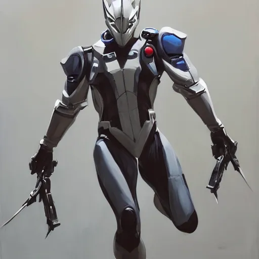 Image similar to greg manchess portrait painting of armored spiderman ultraman grey fox from metal gear cyborg gay japanese - american hybrid as overwatch character, medium shot, asymmetrical, profile picture, organic painting, sunny day, matte painting, bold shapes, hard edges, street art, trending on artstation, by huang guangjian and ail elvgren and sachin teng