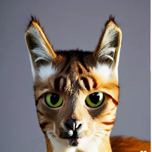 Image similar to a feline llama - cat - hybrid, animal photography