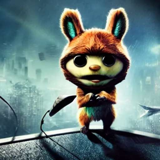 Image similar to Teemo the League of Legends champion, in a movie directed by Christopher Nolan, movie still frame, promo image, Imax 70mm