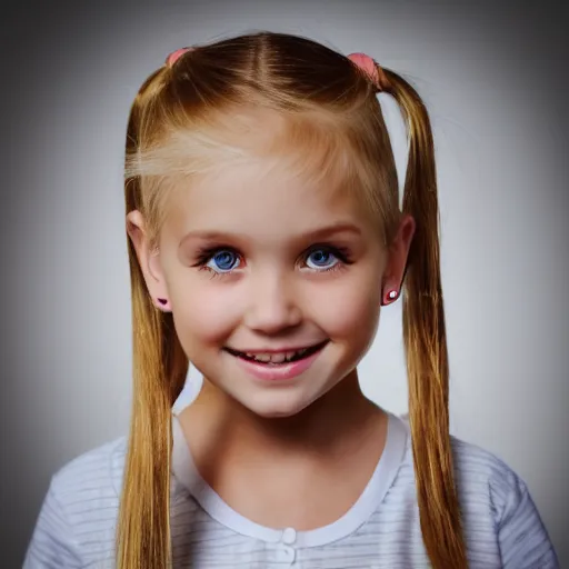 Prompt: photography of a cute blonde girl with pigtails
