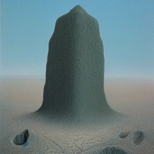 Image similar to New detailed artwork by Zdzisław Beksiński in the year 2022, oil on canvas