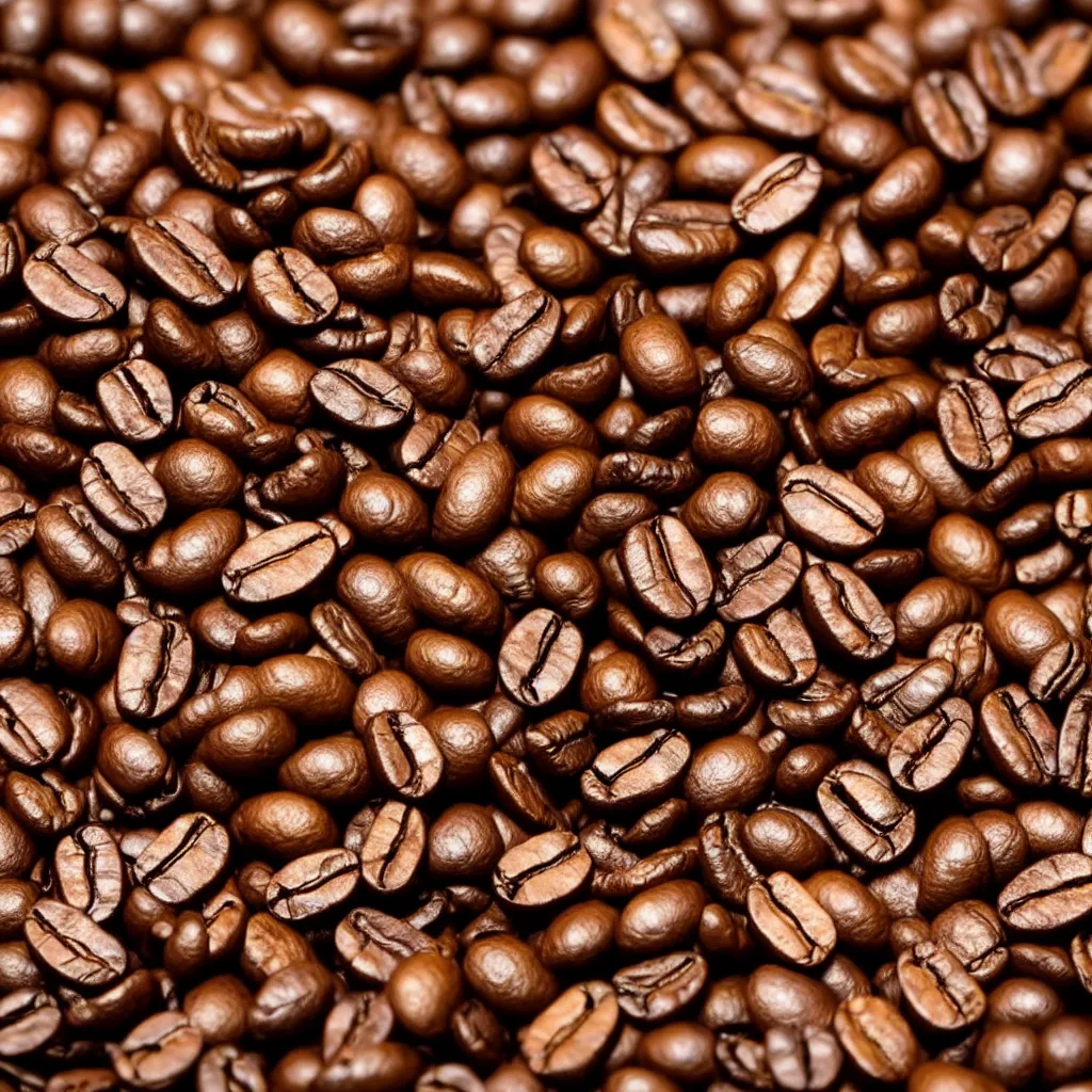 Prompt: close up view of coffee beans on top of a wooden table, 8k, photorealistic, proper shading