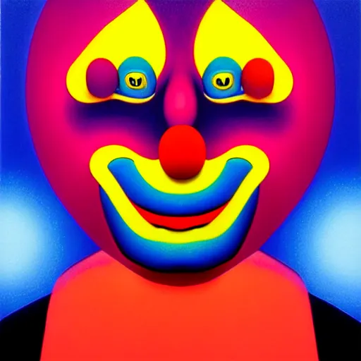 Image similar to evilclown by shusei nagaoka, kaws, david rudnick, airbrush on canvas, pastell colours, cell shaded, 8 k