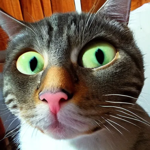Image similar to selfie of a funny cat
