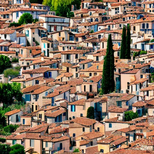 Image similar to photo of a laputa flying city, phalanster, comune houses, telephoto