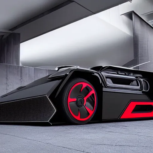 Image similar to a car inspired by Darth Vader