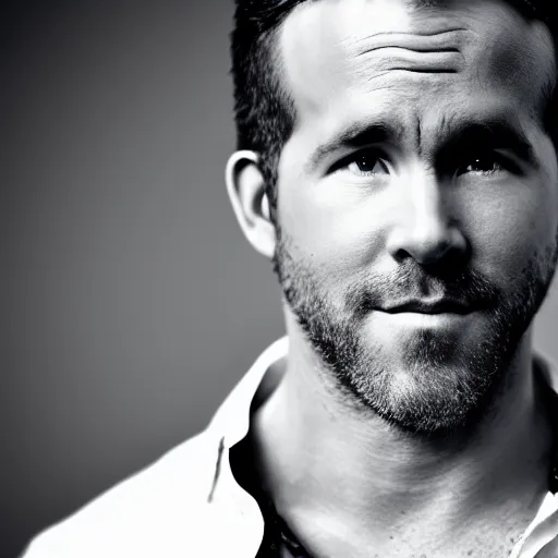 Prompt: studio photo of ryan reynolds, professional photo, close up, studio lighting, high quality