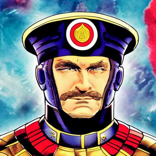 Prompt: detailed picture of captain russia, marvel