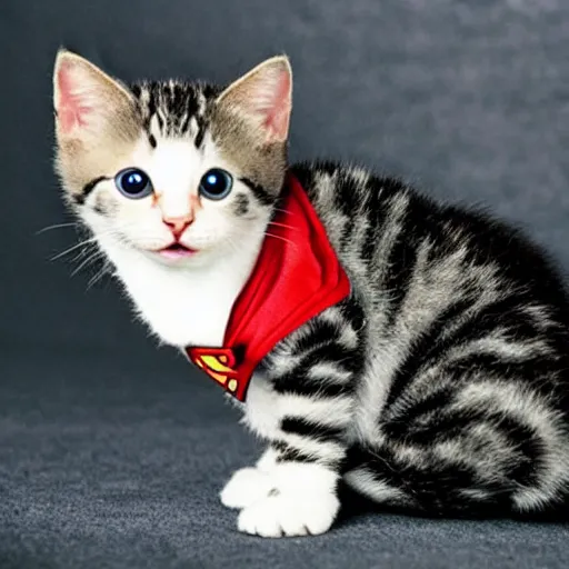 Prompt: superman as a kitten