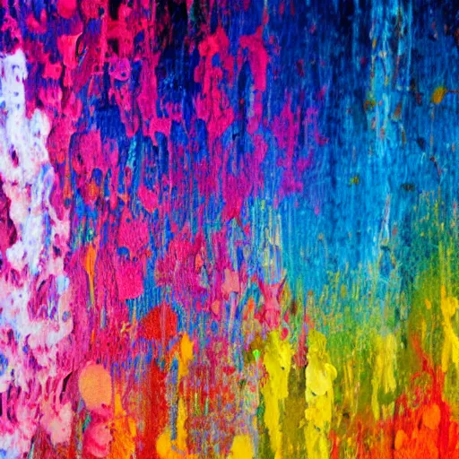 Image similar to abstract color explosion of paint and bones