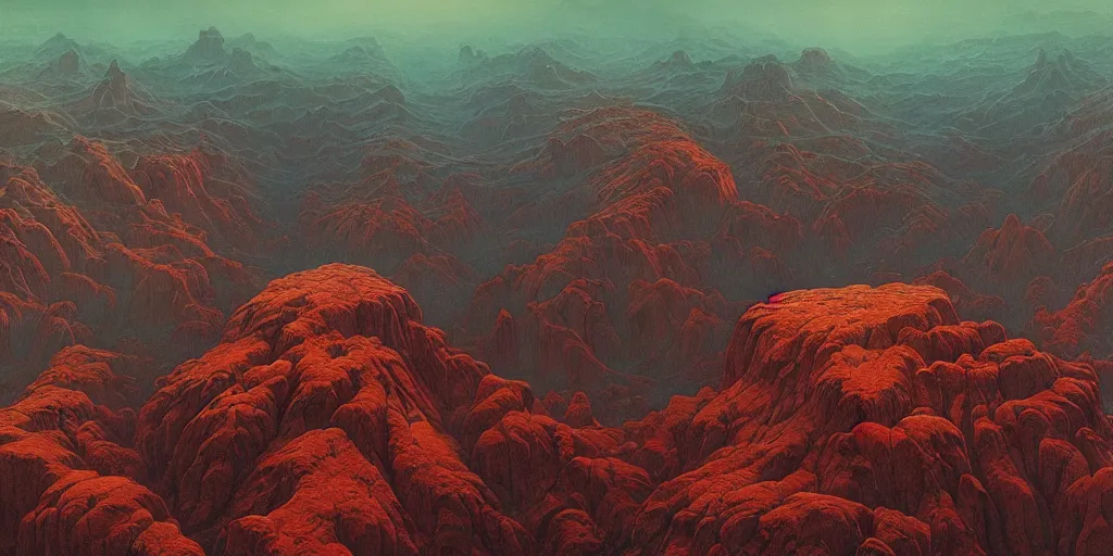 Prompt: american west mountains and forests, fluid, smooth, bright colours, high contrast, sharpness, beautiful, peaceful, very detailed, intricate, volumetric lighting, by giger and corben and moebius and beksinski and bosch and bacon