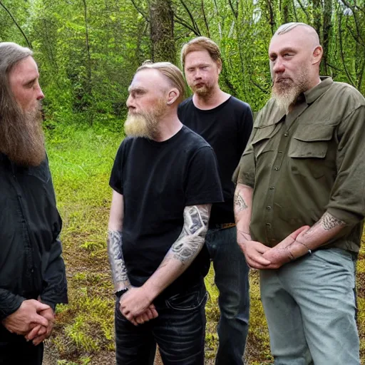 Prompt: Caracal meeting Varg Vikernes