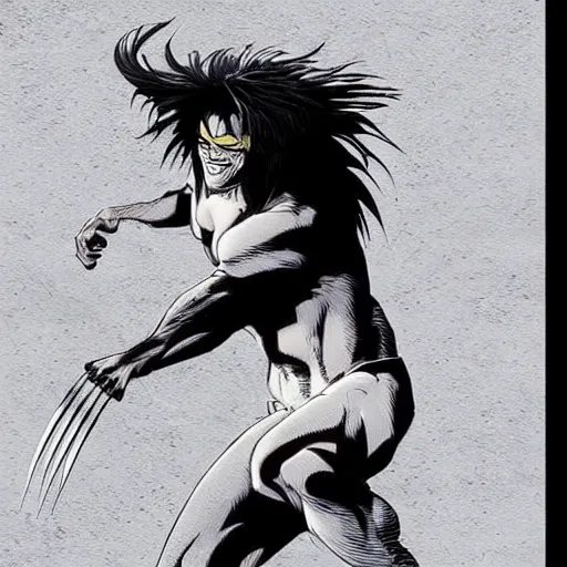 Prompt: Wolverine in death note digital art 4K detailed super realistic