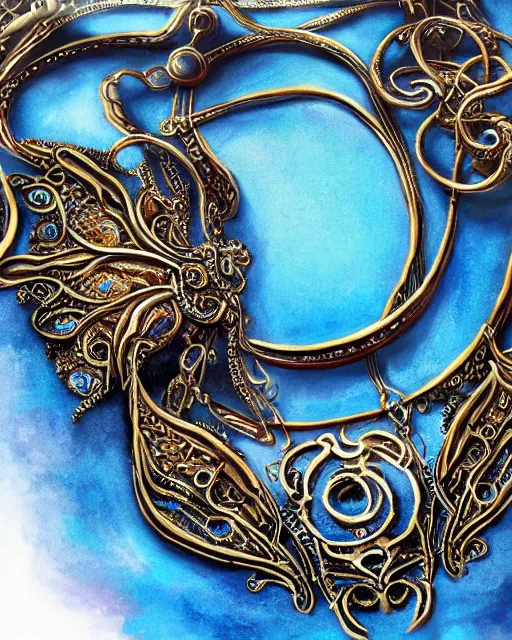 Image similar to close up of an necklace amulet, fantasy, intricate, elegant, highly detailed, digital painting, artstation, concept art, smooth, sharp focus, 5 tgb illustration