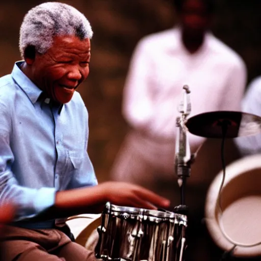 Image similar to nelson mandela playing the drums