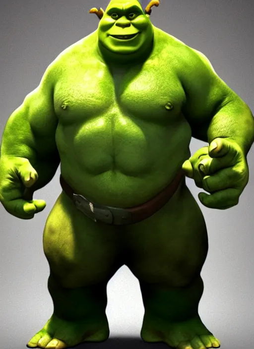 Image similar to shrek hulk