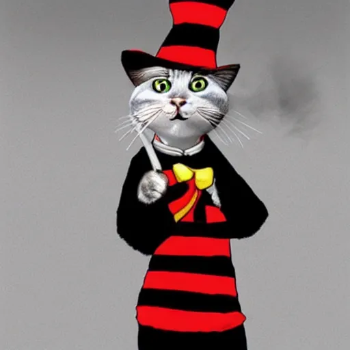 Image similar to harry potter as cat in the hat