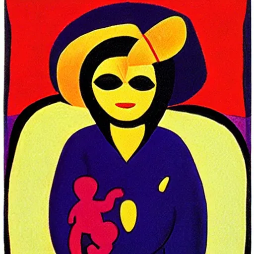 Image similar to abaporu by tarsila do amaral