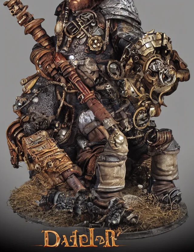 Prompt: dwarf detailed with shotgun steampunk, hyperrealistic