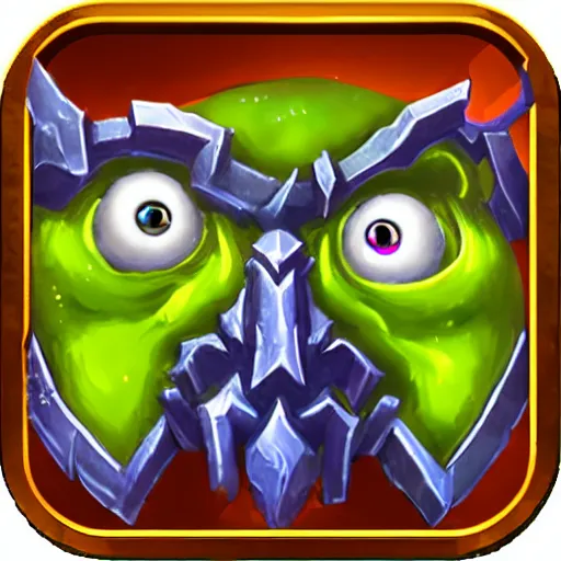 Prompt: an apple game icon world of warcraft