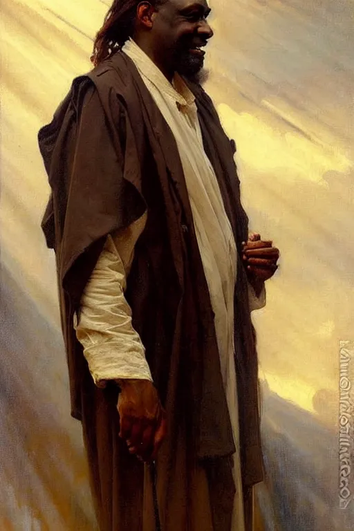 Image similar to leyendecker and solomon joseph solomon and richard schmid and jeremy lipking victorian loose genre loose painting full length portrait painting of jesus