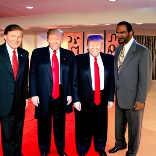 Image similar to kenneth copeland with donald trump and r kelly at wintersport