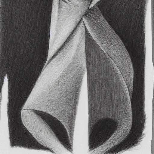 Image similar to pencil illustration of Cristobal balenciaga