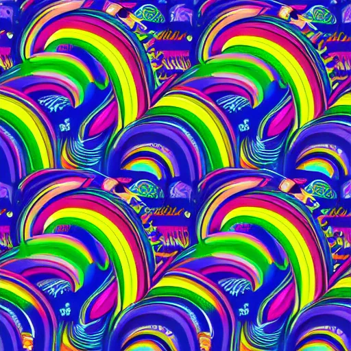 Prompt: lisa frank rainbow pattern wallpaper, 8k, high contrast