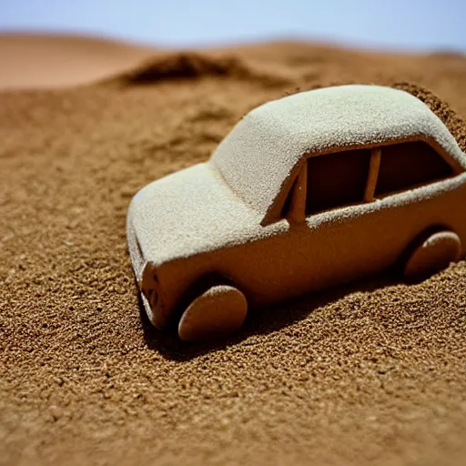 Image similar to A car made of sand photo