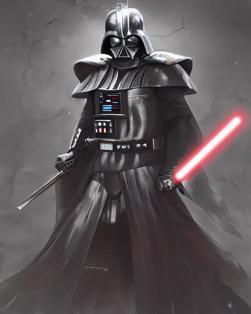 Image similar to an anime portrait of darth vader depicted as a samurai from skyrim, by stanley artgerm lau, wlop, rossdraws, james jean, andrei riabovitchev, marc simonetti, and sakimichan, trending on artstation