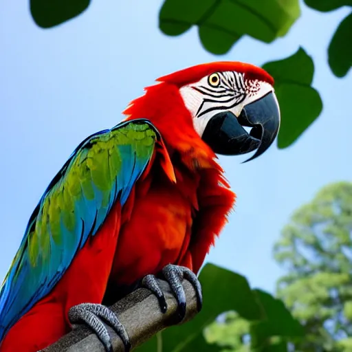 Prompt: a macaw