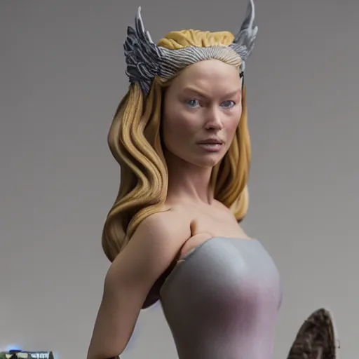 Prompt: product photography of a plasticine action figure doutzen kroes as arwen, depth of field, zeiss lens, detailed, centered, by erwin olaf, joop geesink, wes anderson, breathtaking, 8 k resolution, extremely detailed, beautiful, establishing shot, realistic materials, hyperrealistic